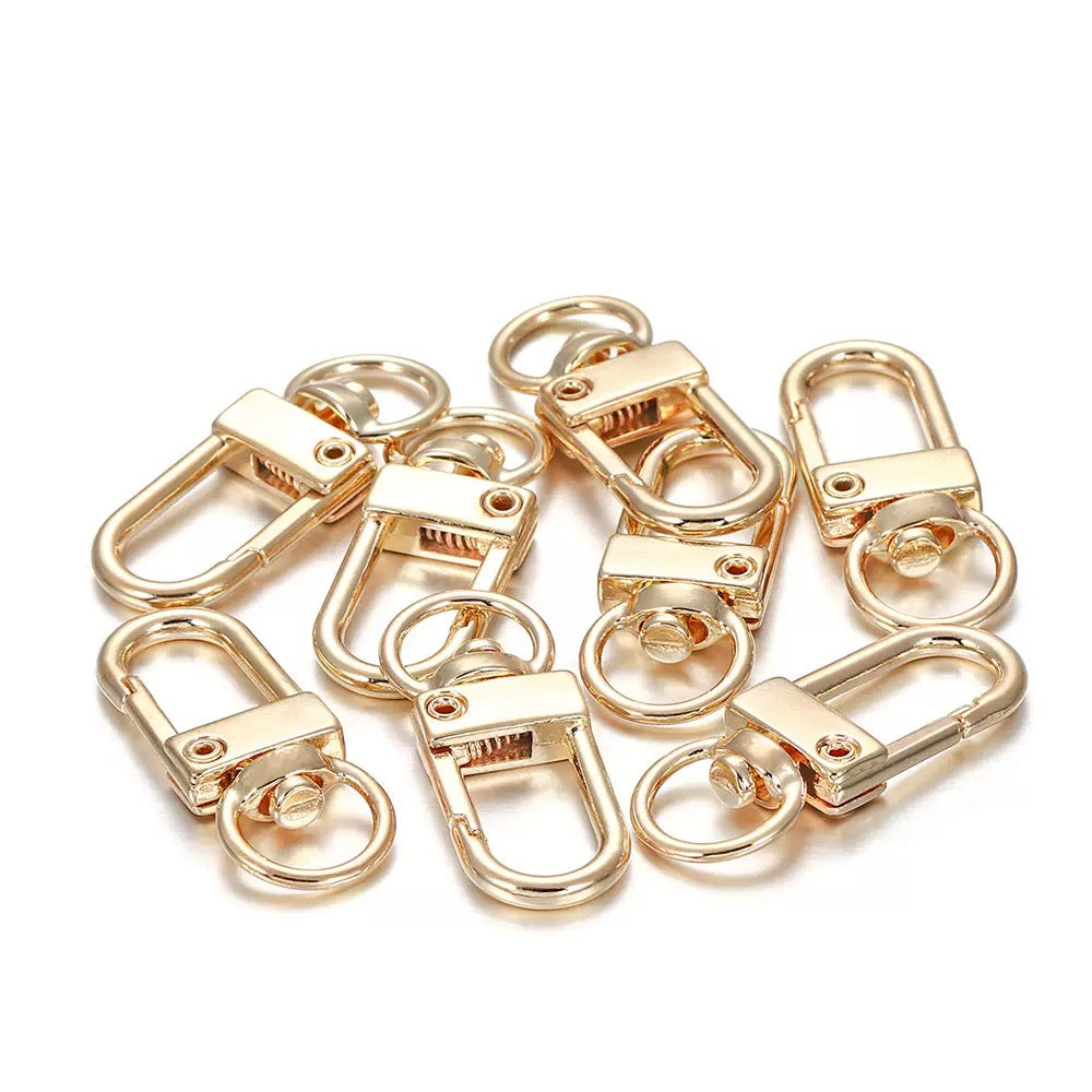 Gold Swivel Keychain Clasps