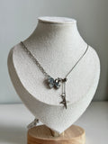 Celeste Butterfly Drop Necklace – Silver