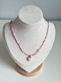 Pink Love Beaded Necklace