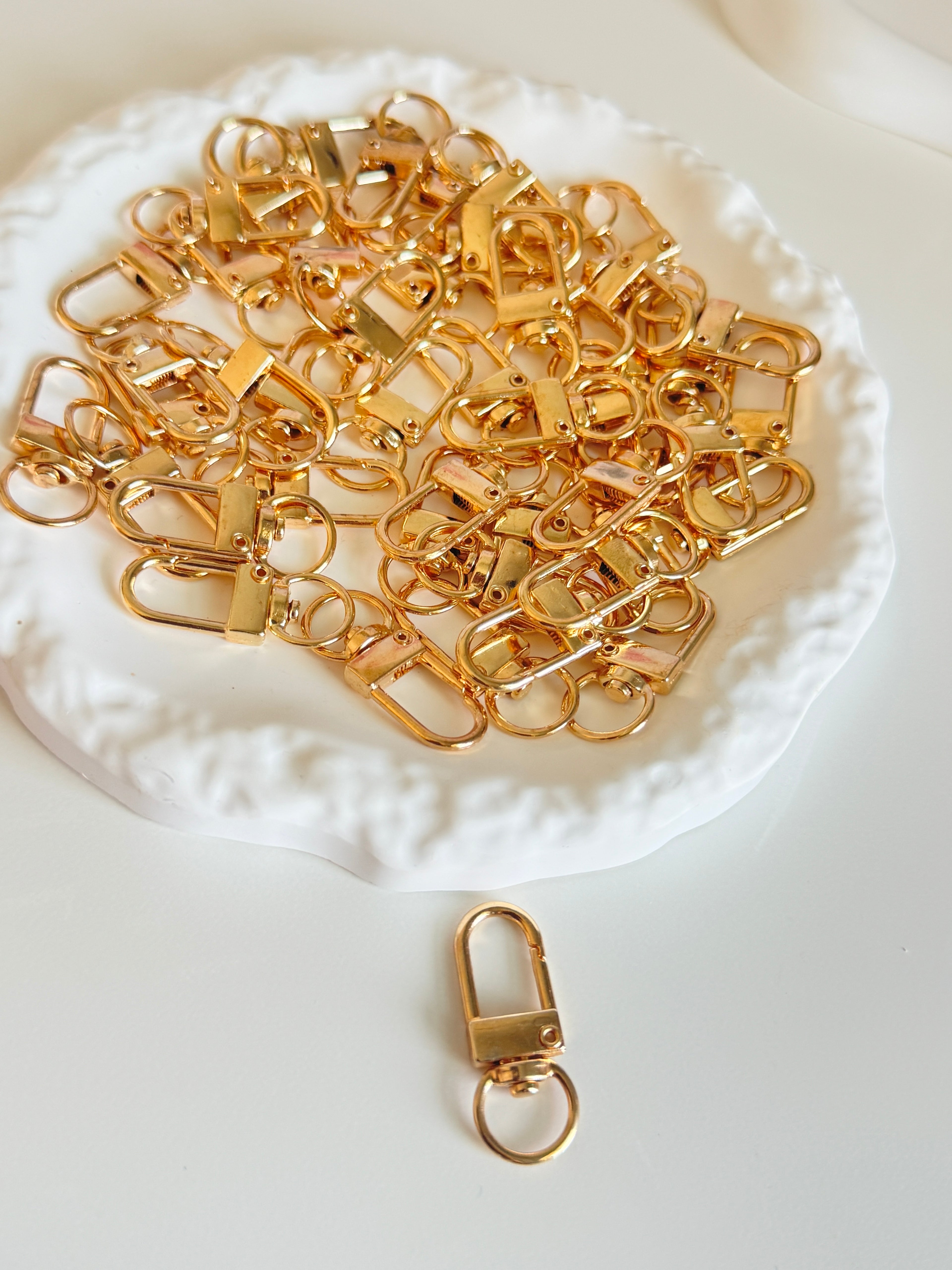 Gold Swivel Keychain Clasps
