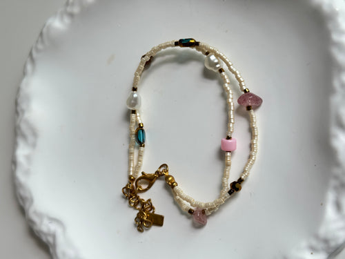 Confetti Pearl Wrap Bracelet