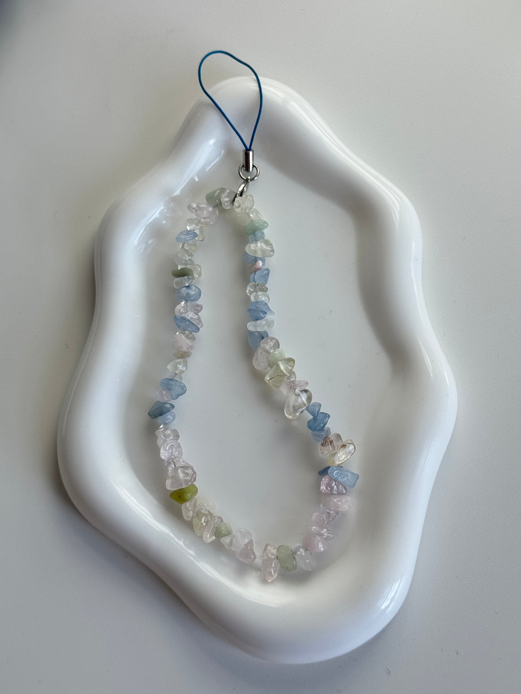 Pastel Chip Bead Phone Charm