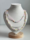 Daisy Pearl Layered Necklace Set