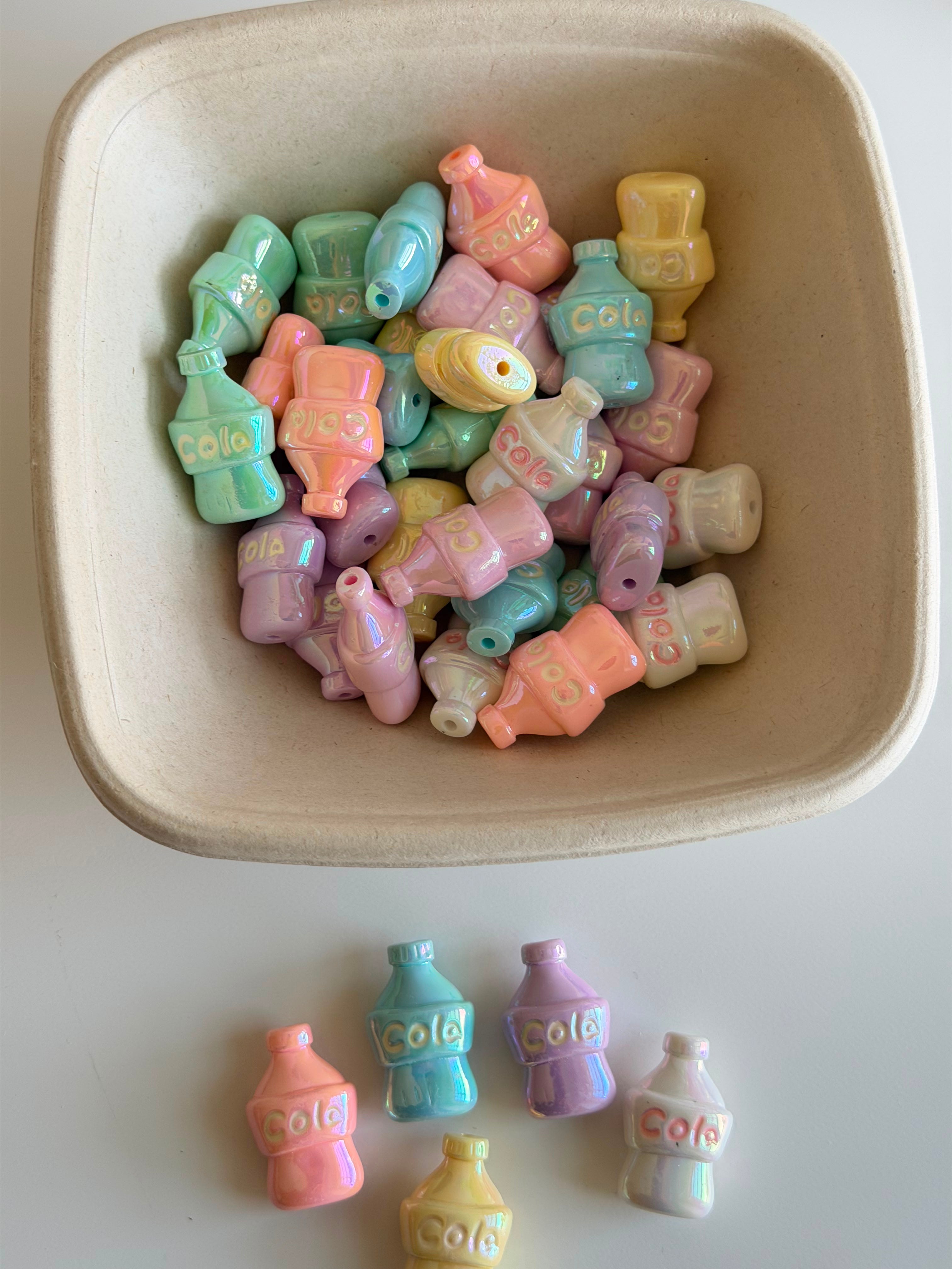 Pastel Soda Bottle Beads