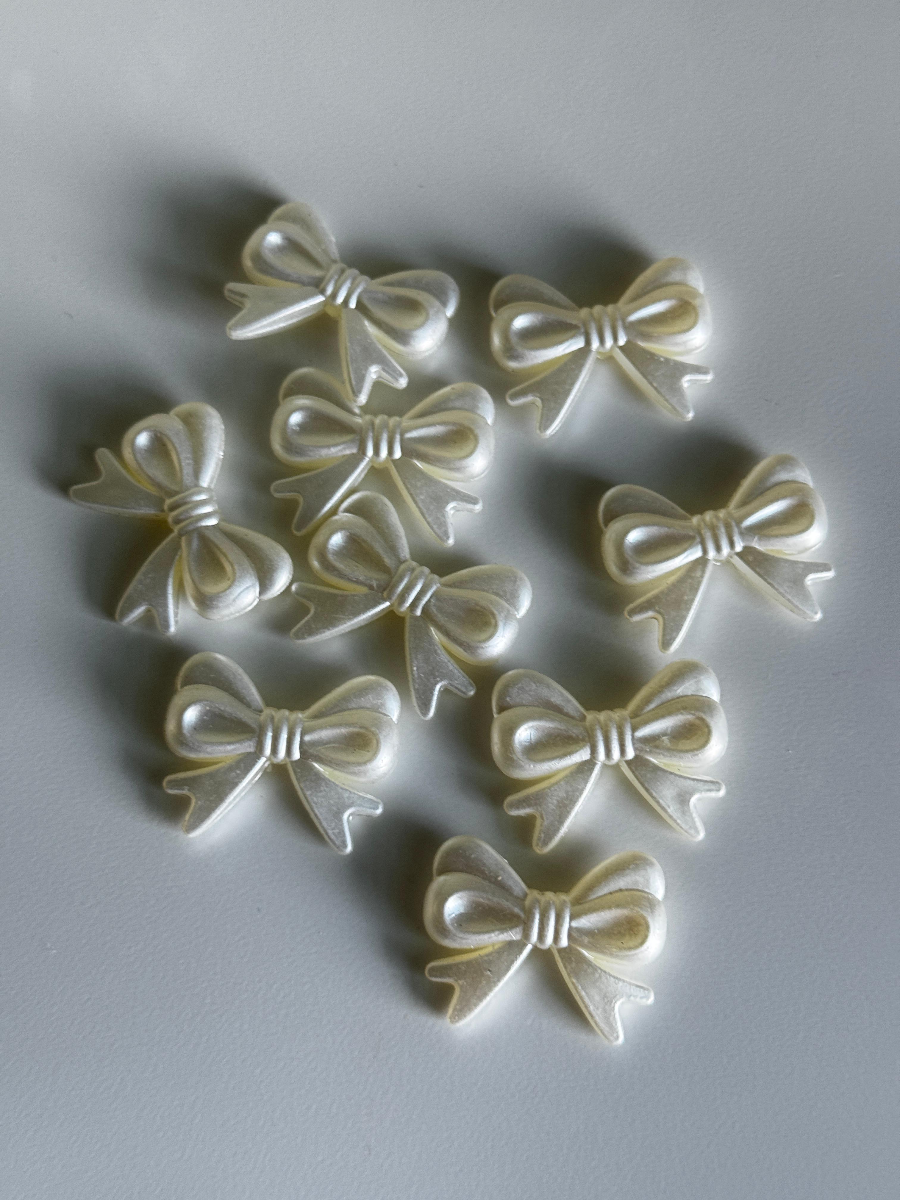 Pearl Bow Acrylic Charms