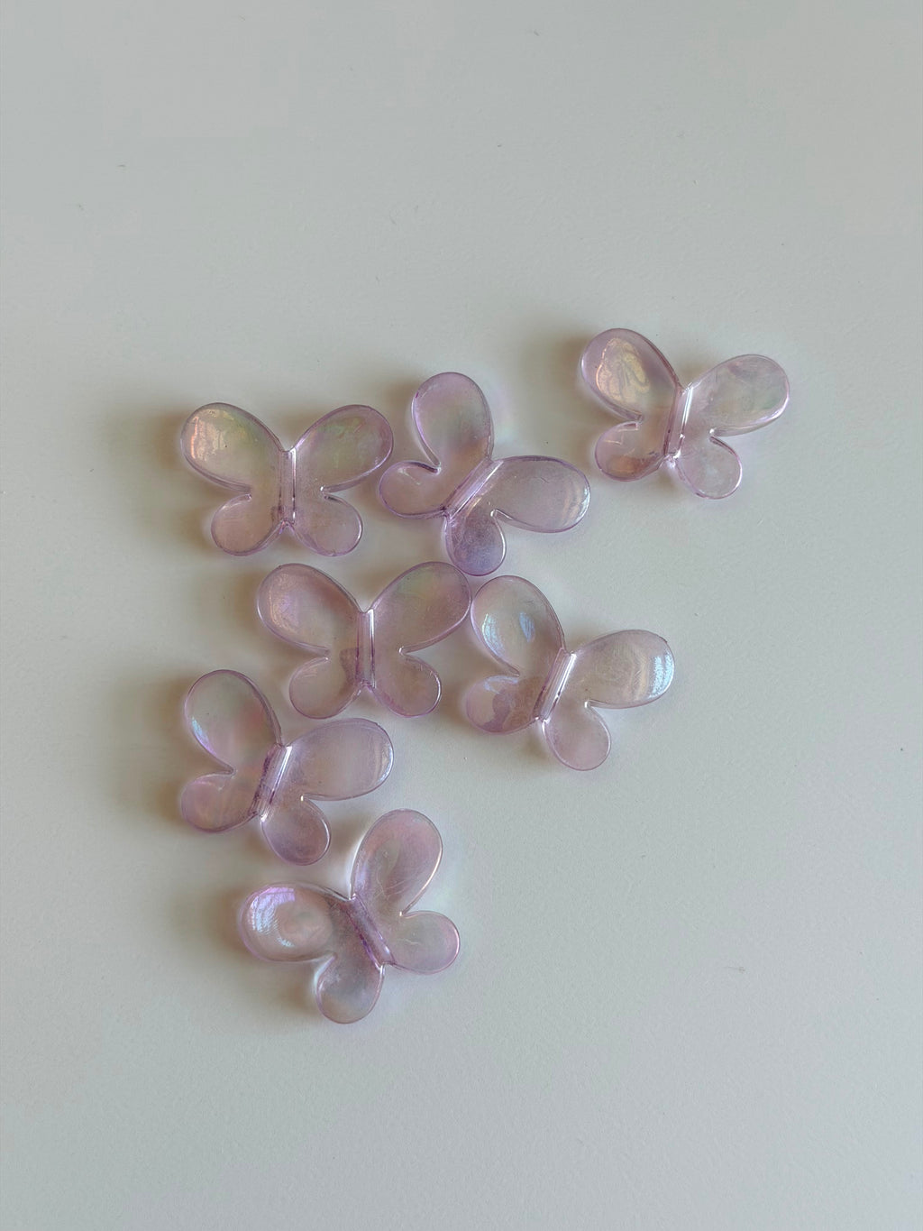 Lavender Iridescent Butterfly Beads
