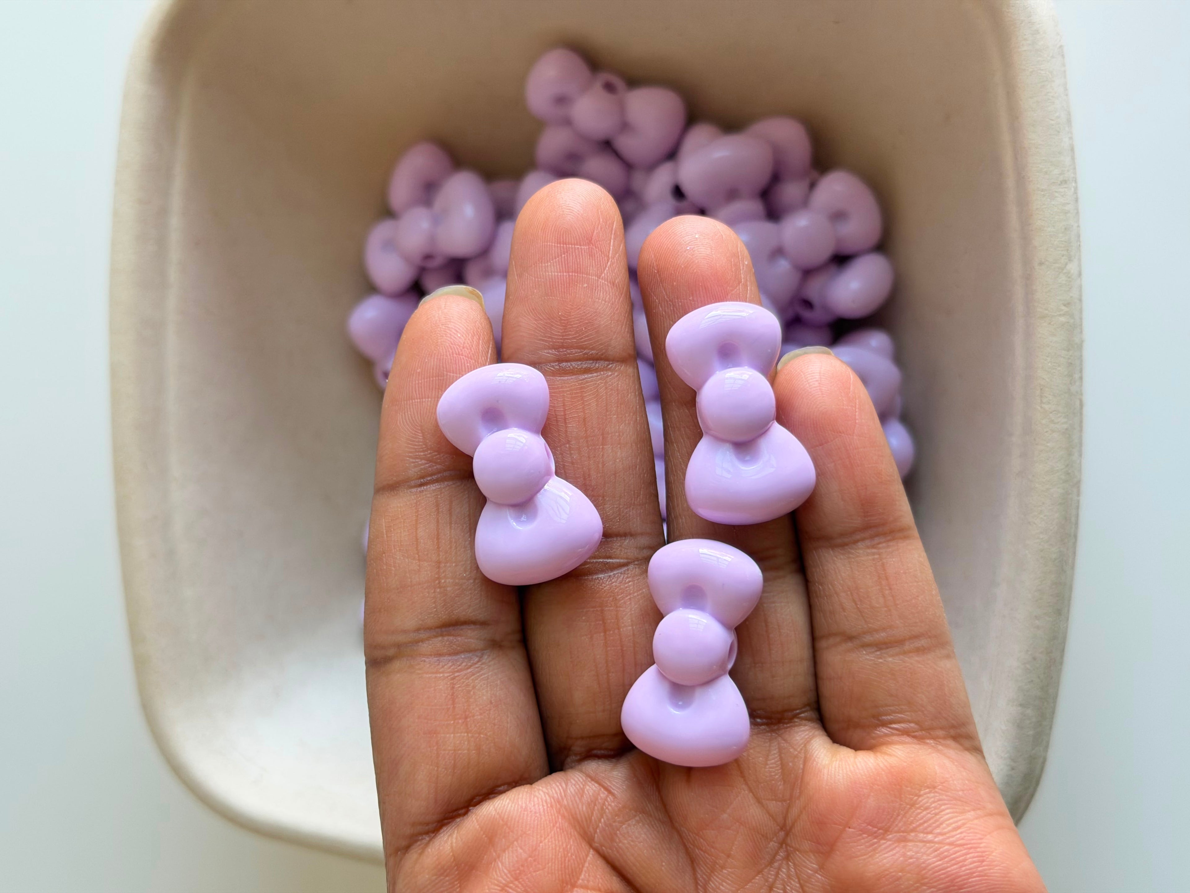 Mini Bow Beads – Lavender