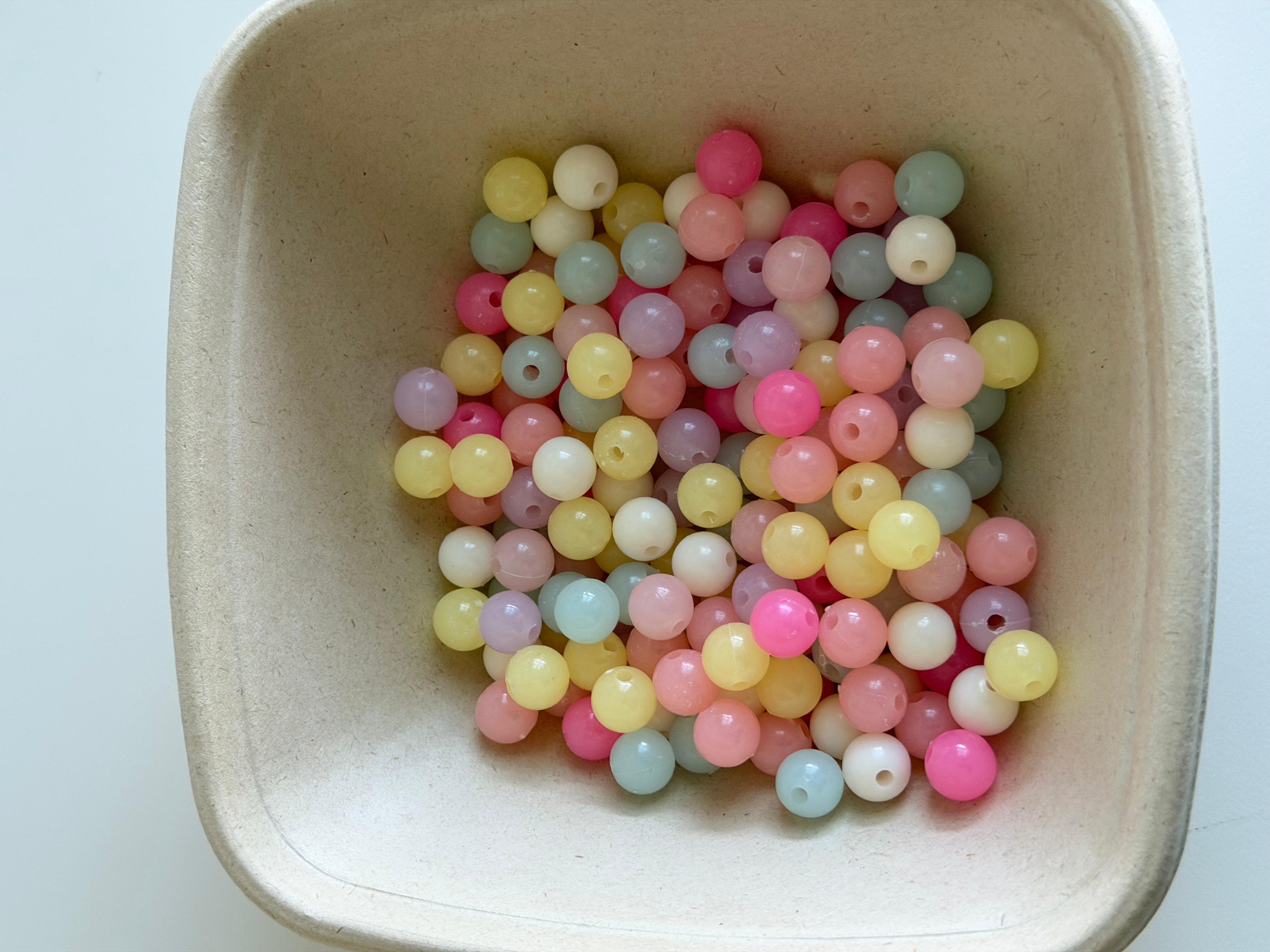 Pastel Round Acrylic Beads