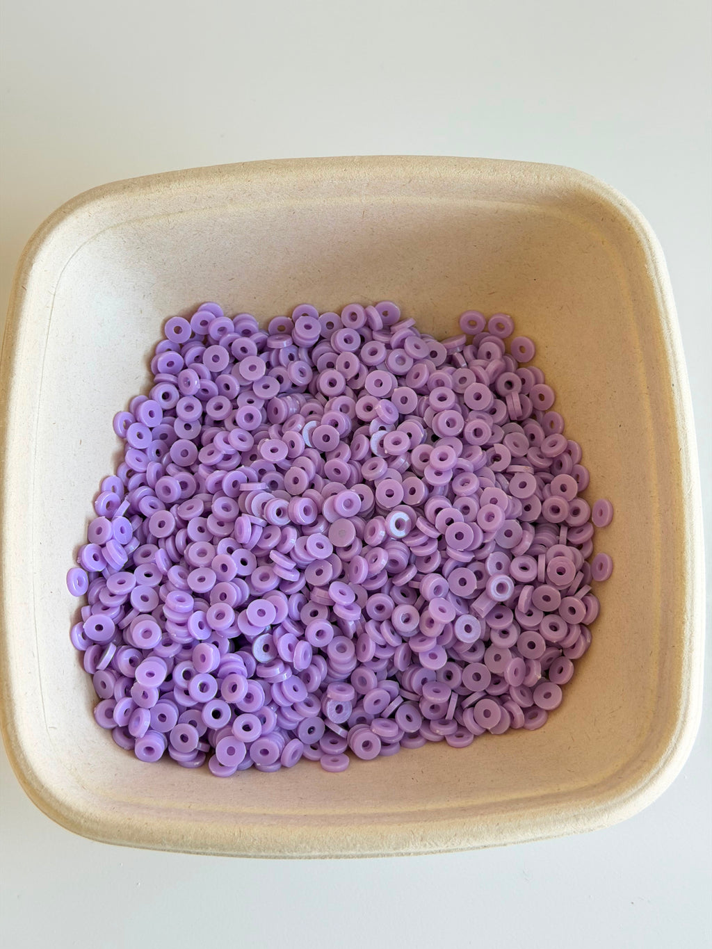 Lavender Heishi Spacer Beads