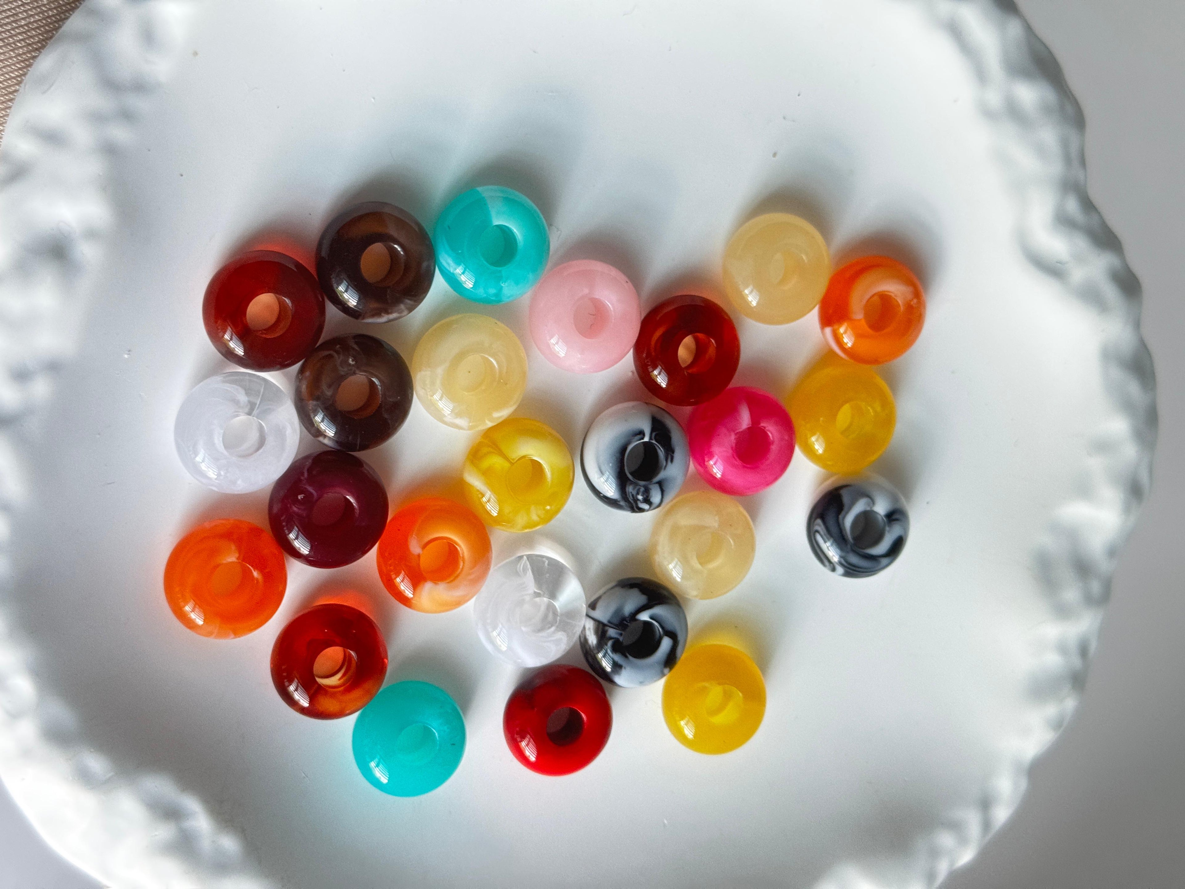 Mixed Acrylic Donuts Beads