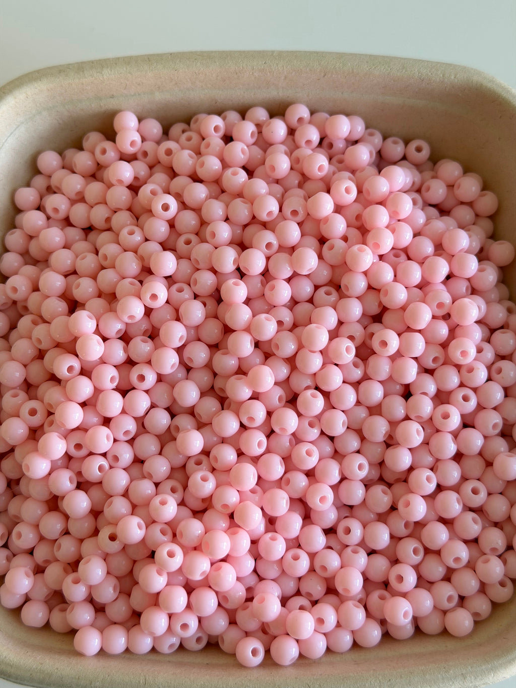Baby Pink Round Acrylic Beads