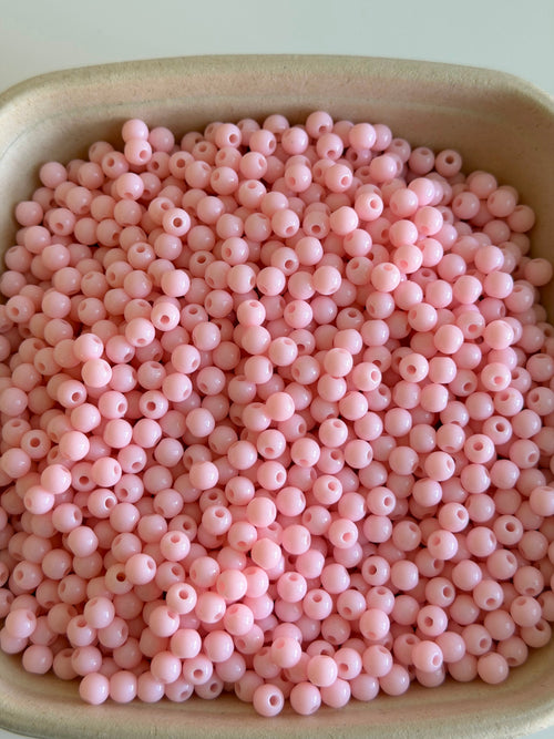 Baby Pink Round Acrylic Beads