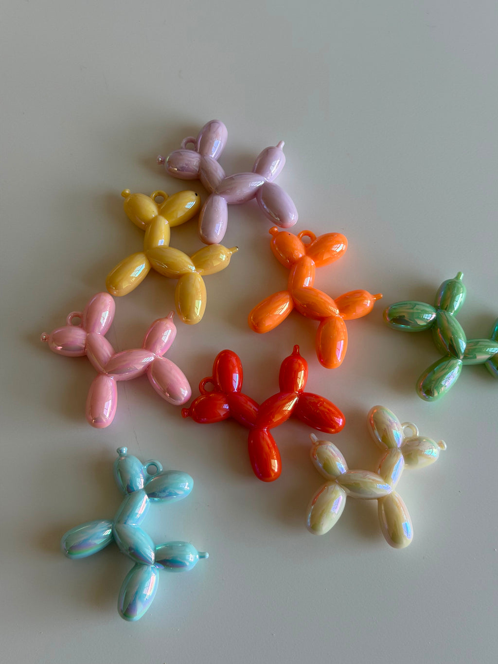 Pastel Balloon Dog Charms