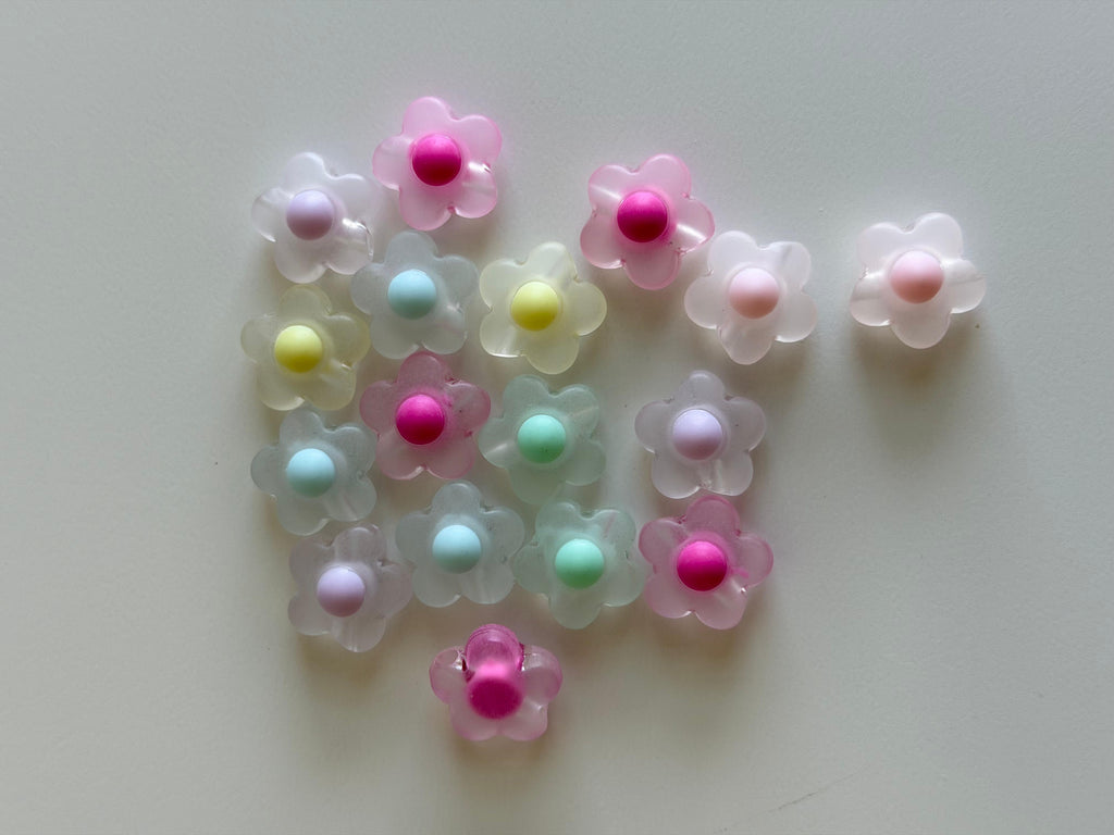 Pastel Daisy Flower Beads