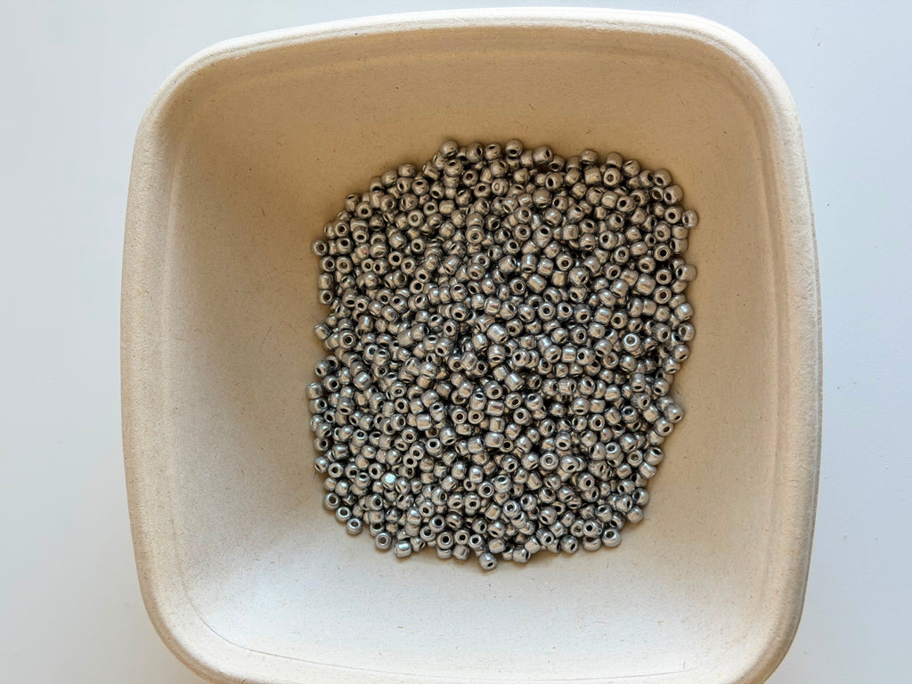 Metallic Silver Seed Beads