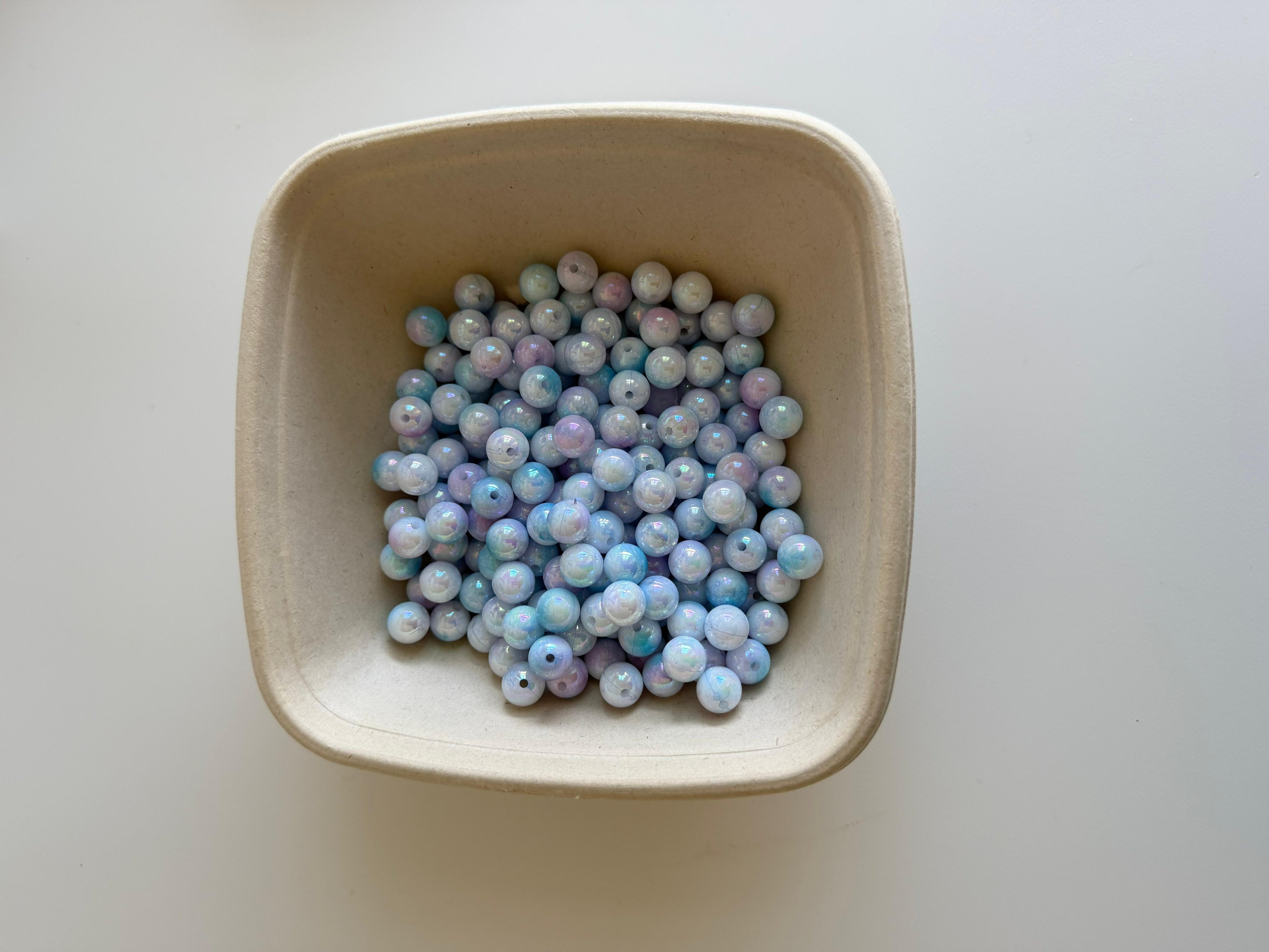 Pastel Marble Bubble Beads-12mm