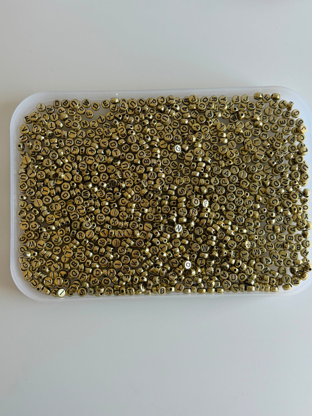 Vintage Gold Letter Beads