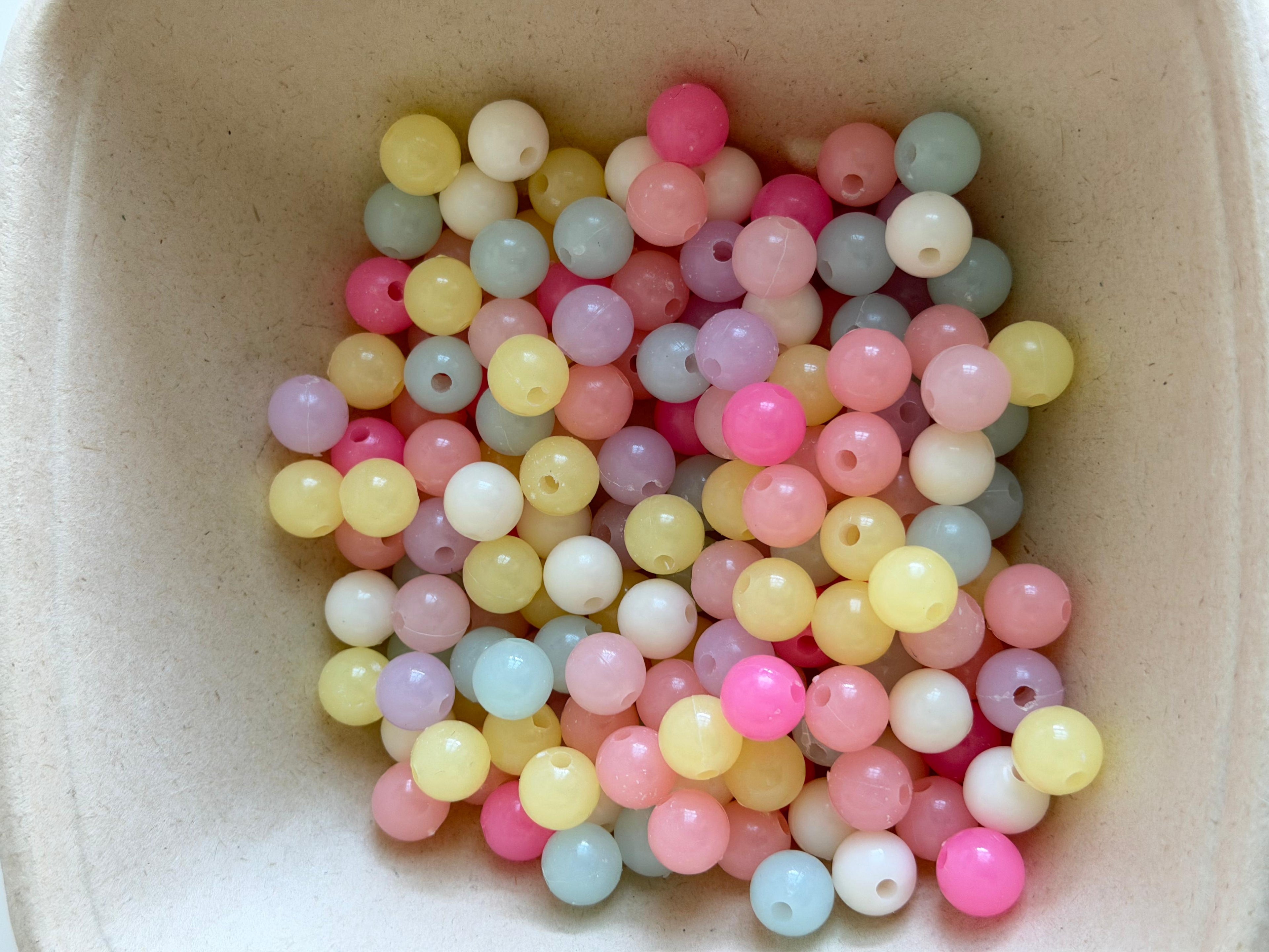 Pastel Round Acrylic Beads