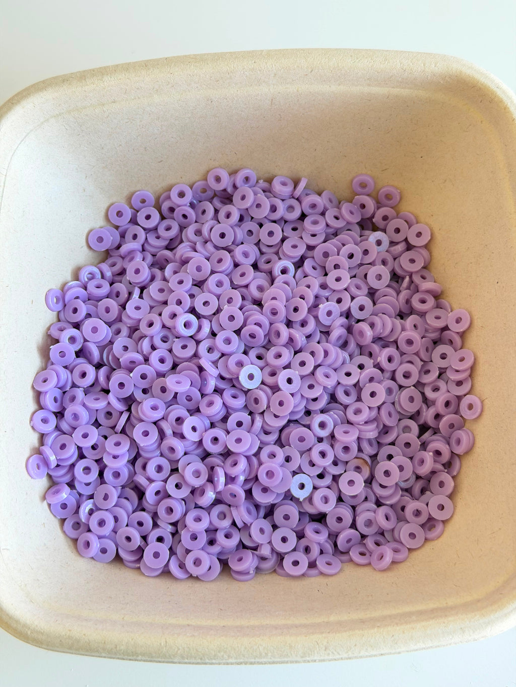 Lavender Heishi Spacer Beads