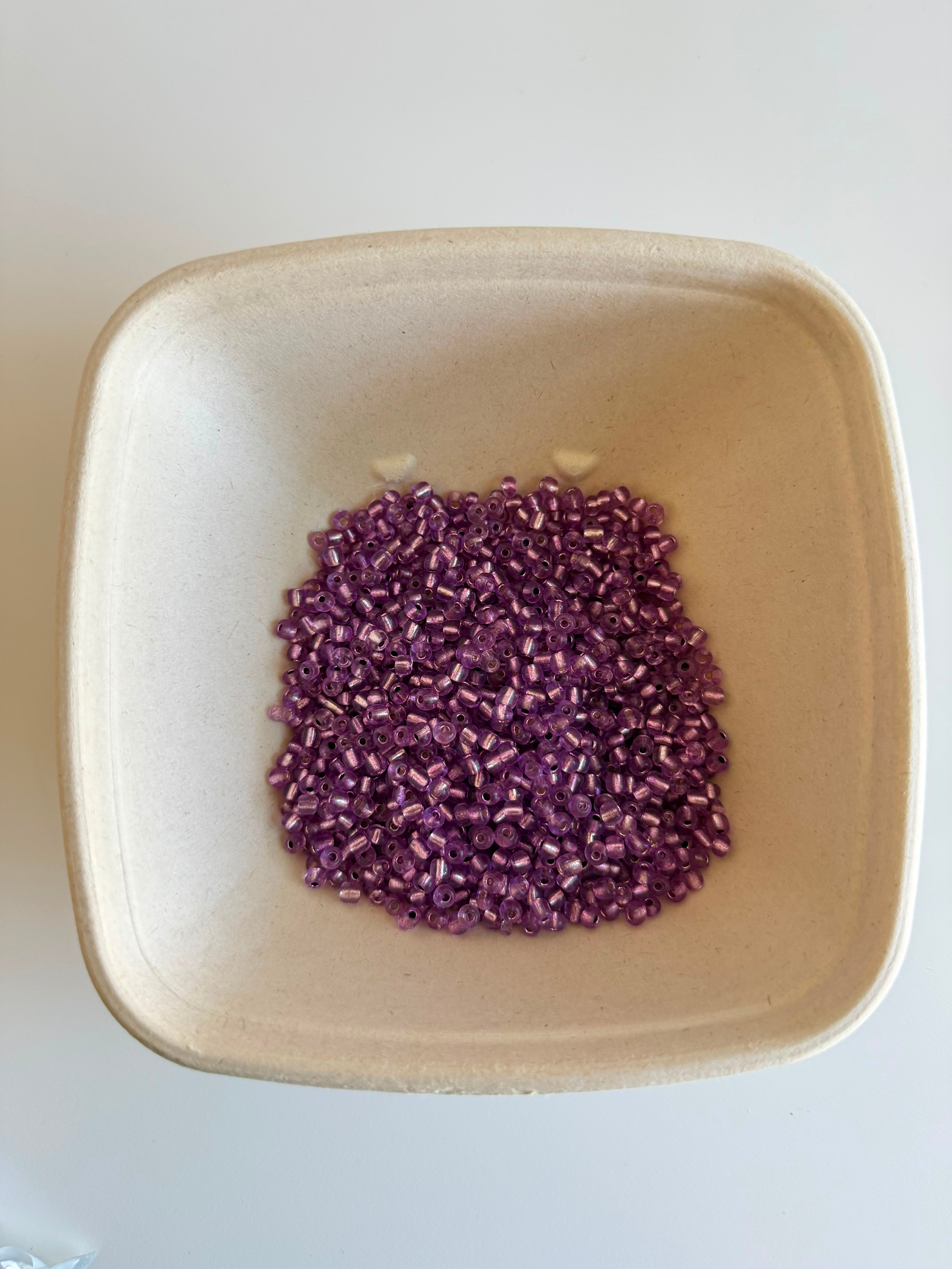 Purple Shimmer Seed Beads