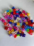 Colorful Alphabets Letter Acrylic Beads.