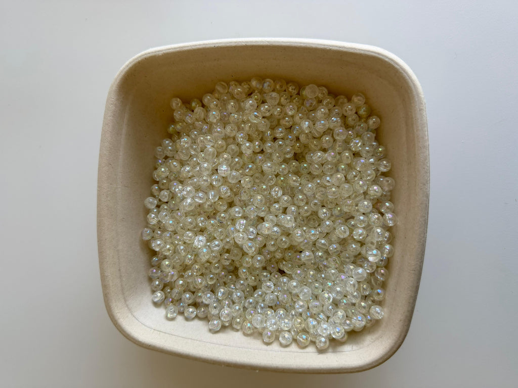 Iridescent Crackle Round Beads