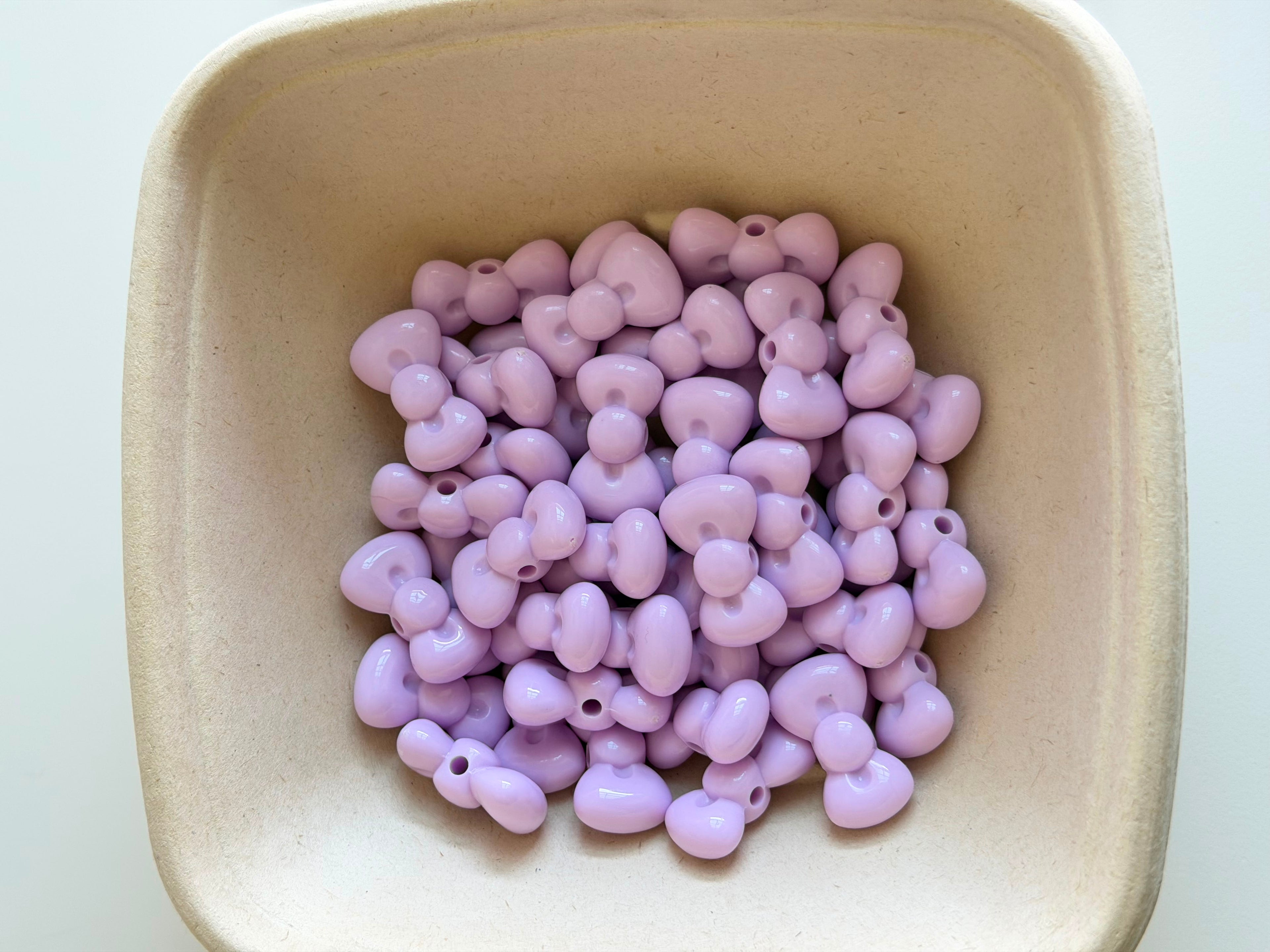 Mini Bow Beads – Lavender