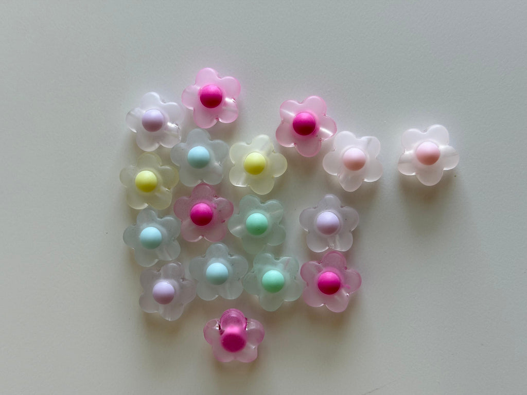 Pastel Daisy Flower Beads