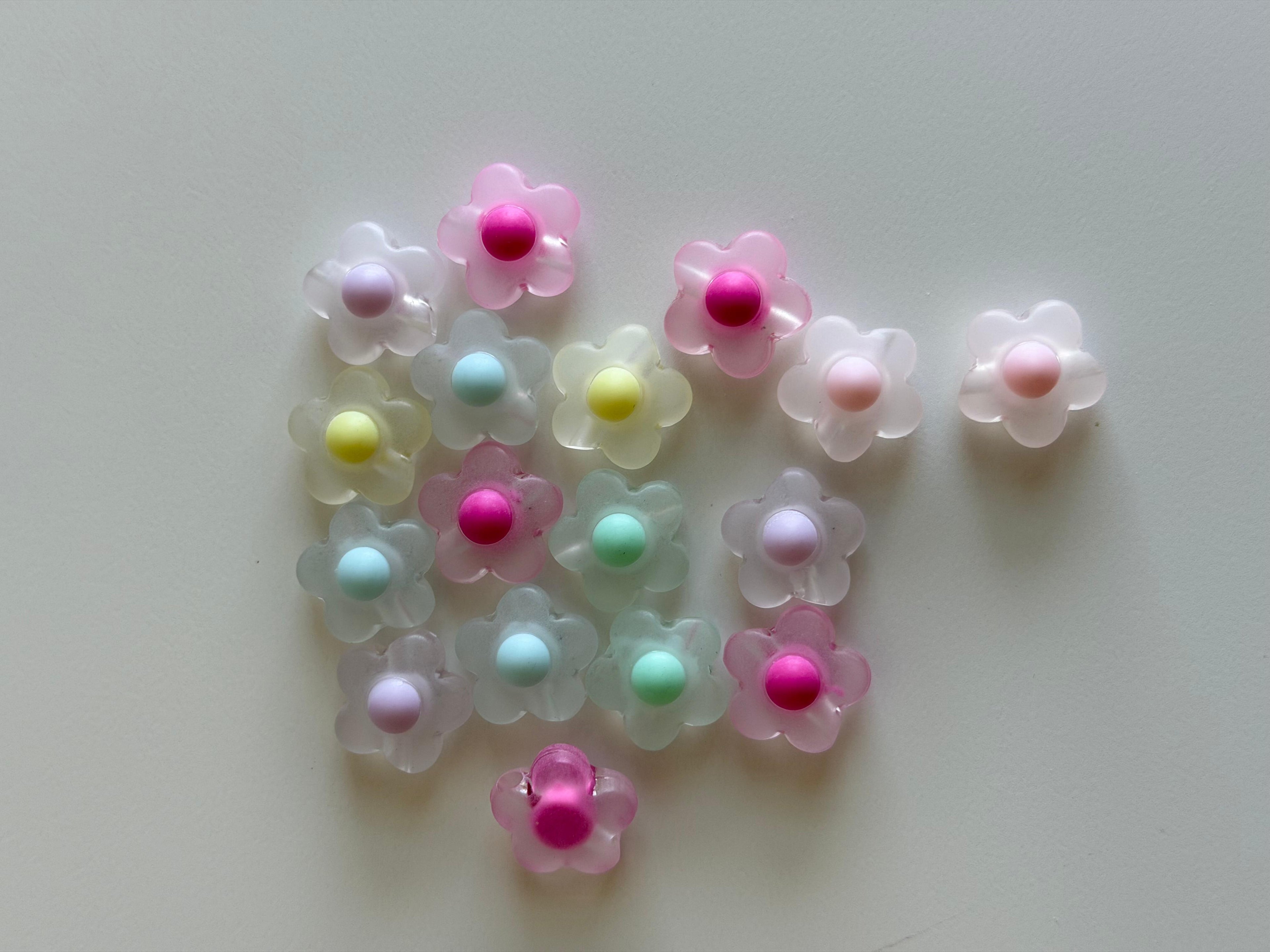 Pastel Daisy Flower Beads