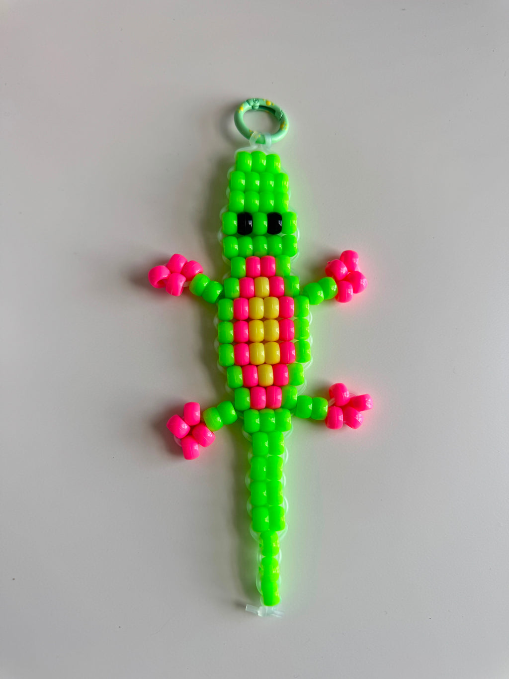 Pony Bead crocodile Keychain