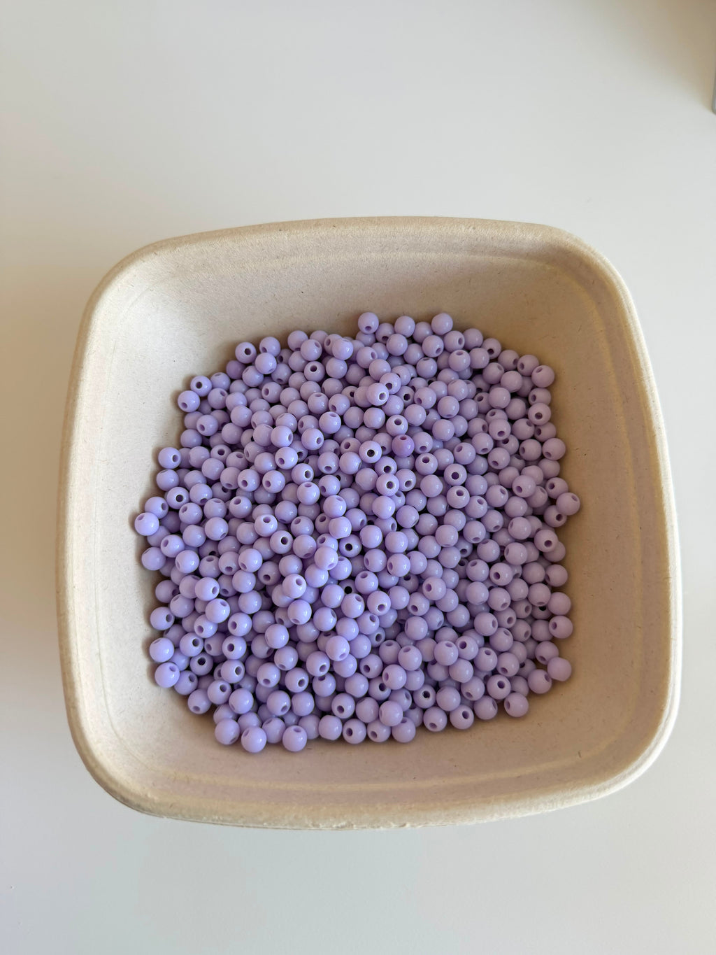 Lavender Round Acrylic Beads