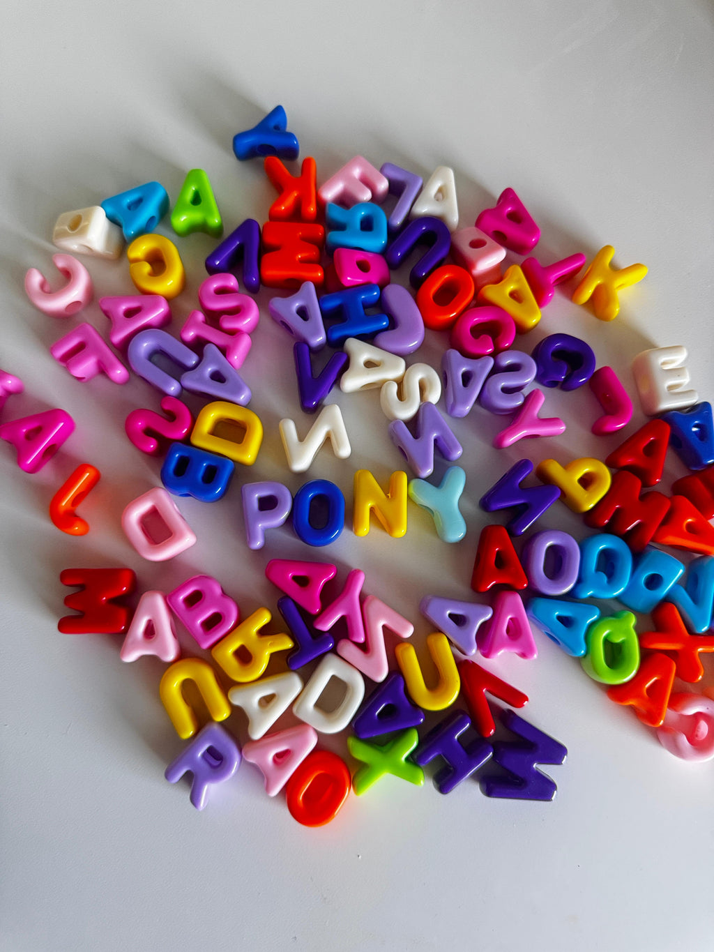 Colorful Alphabets Letter Acrylic Beads.