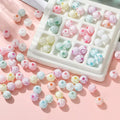 Pastel Crackle Acrylic Beads