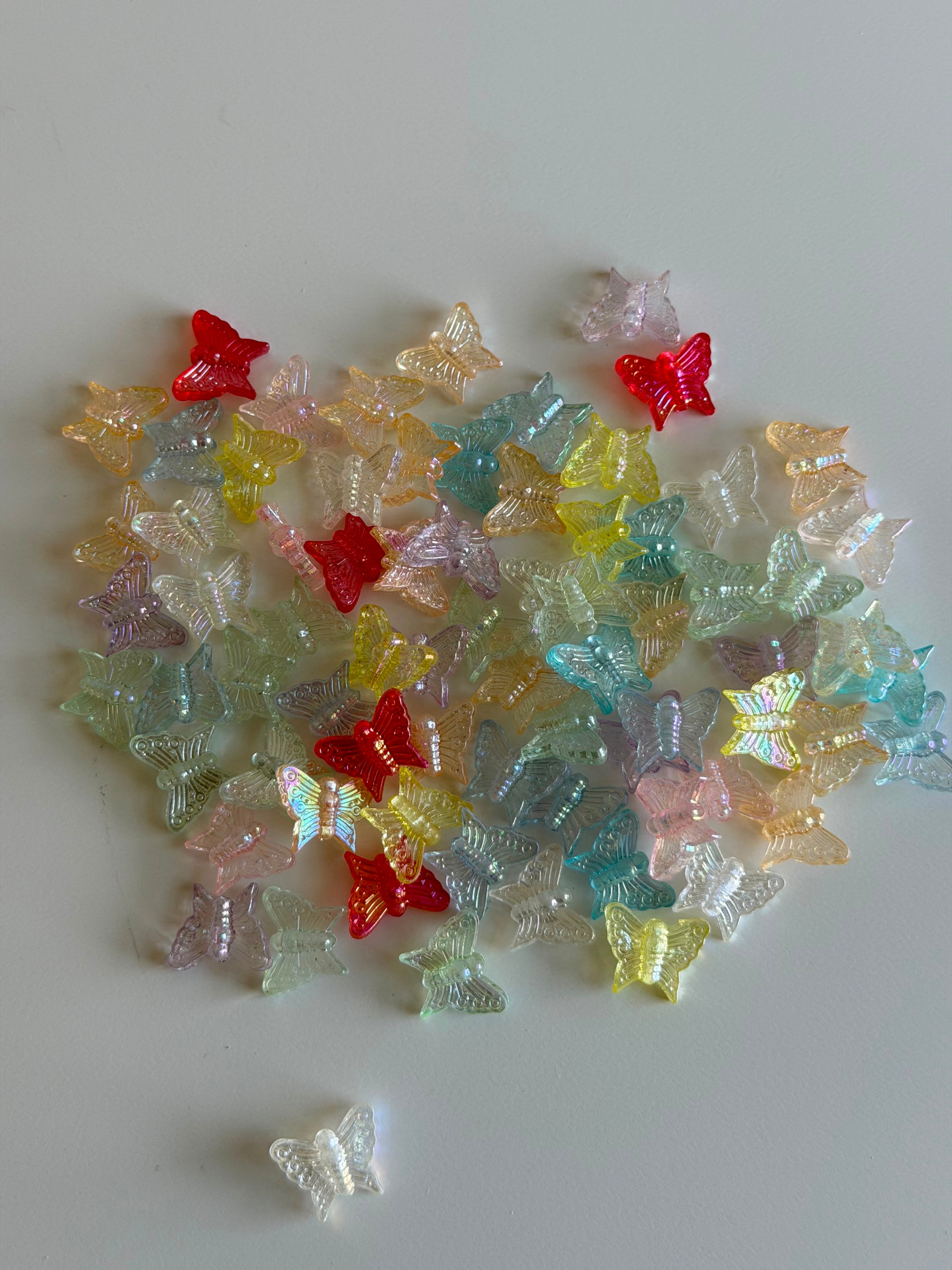 Iridescent Butterfly Beads
