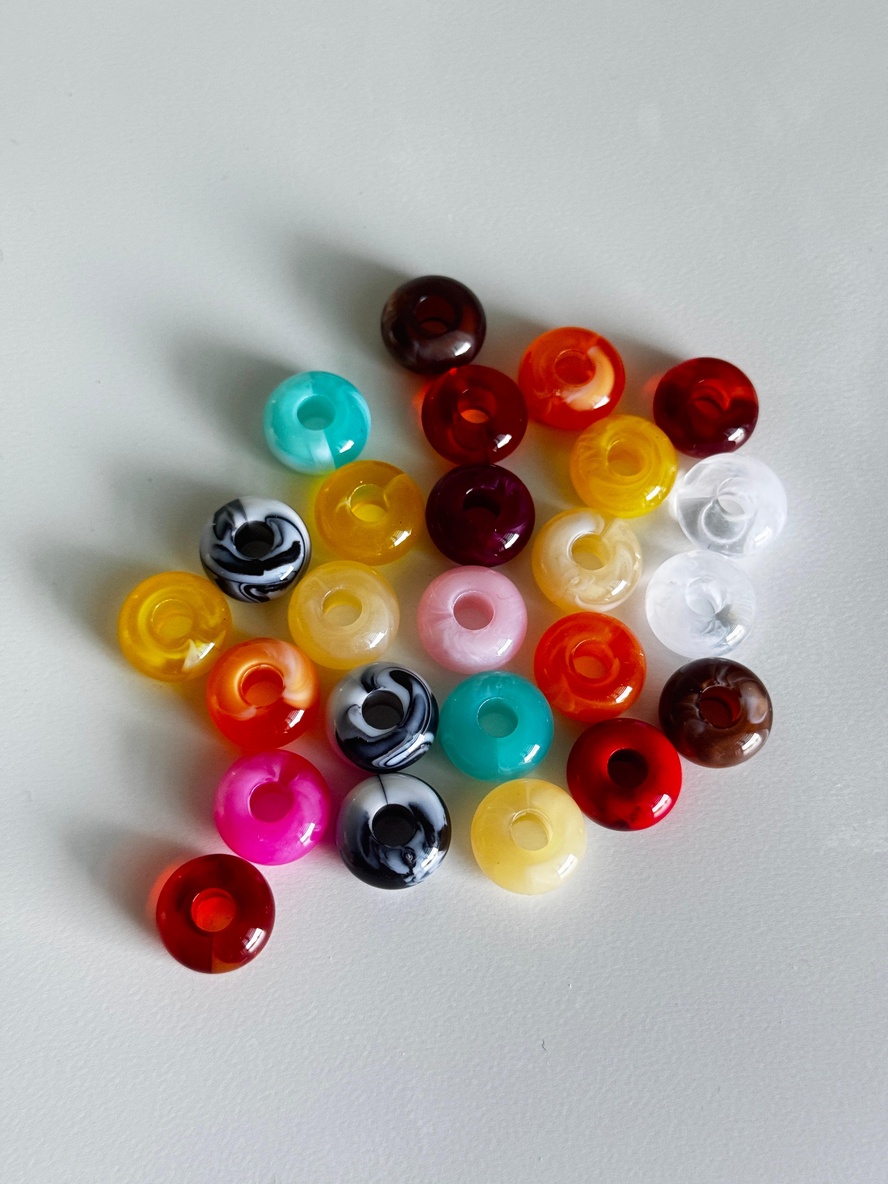 Mixed Acrylic Donuts Beads