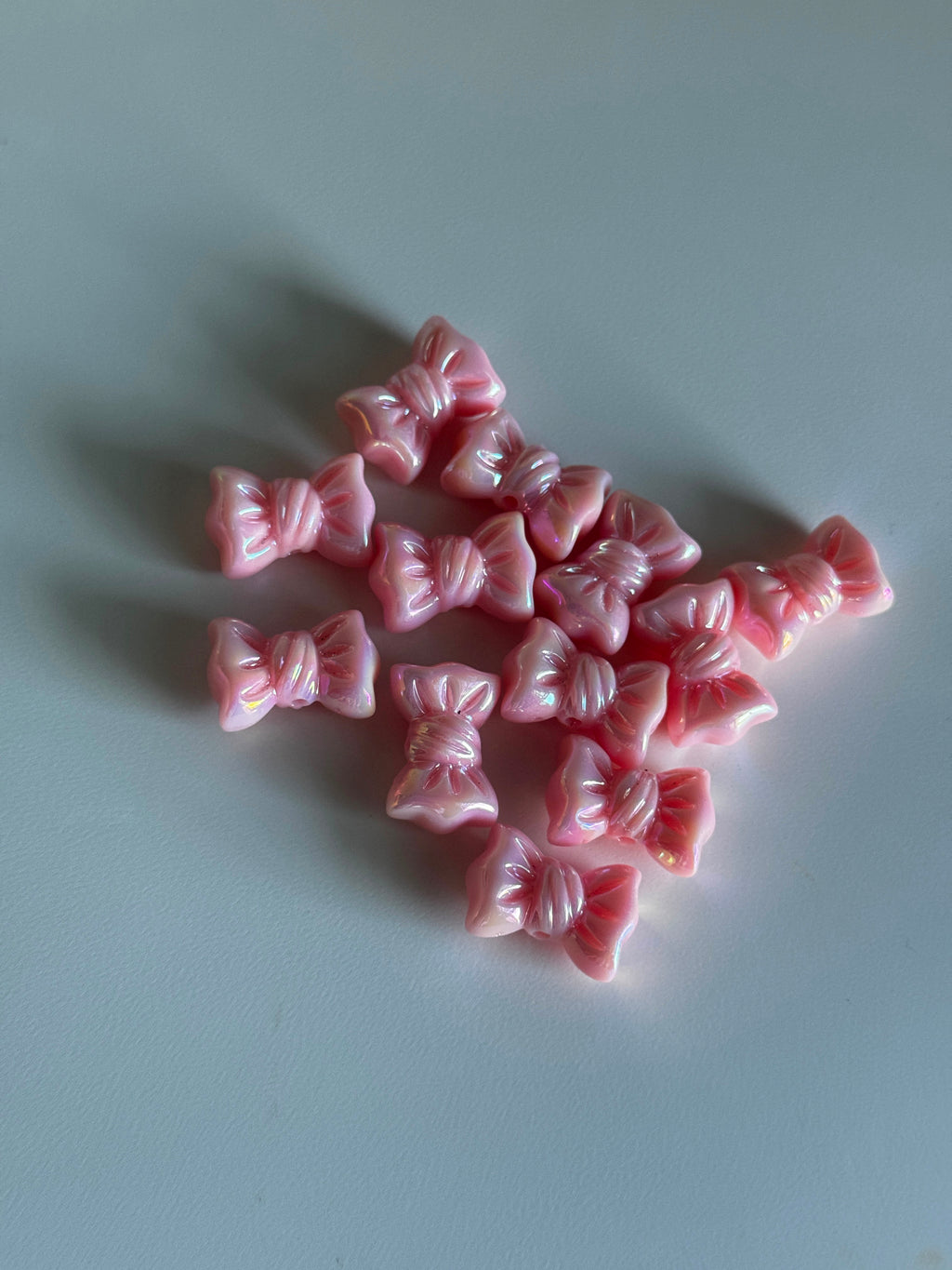Pink Pearl Bow Beads
