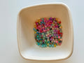 small frosted jelly round beads