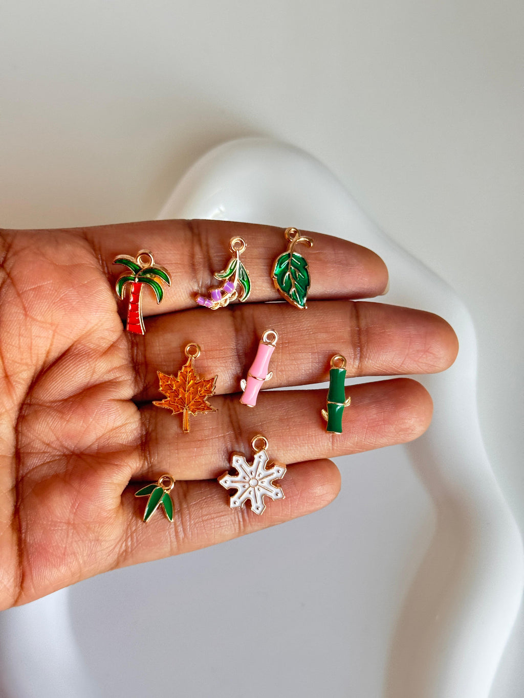Nature Enamel Charms Mix