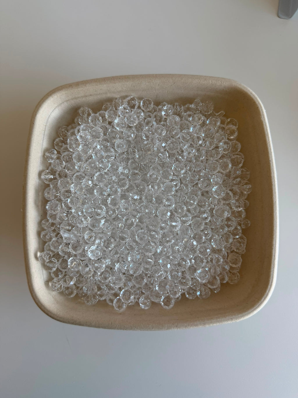 Clear Crystal Faceted Beads