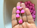 pink heart beads