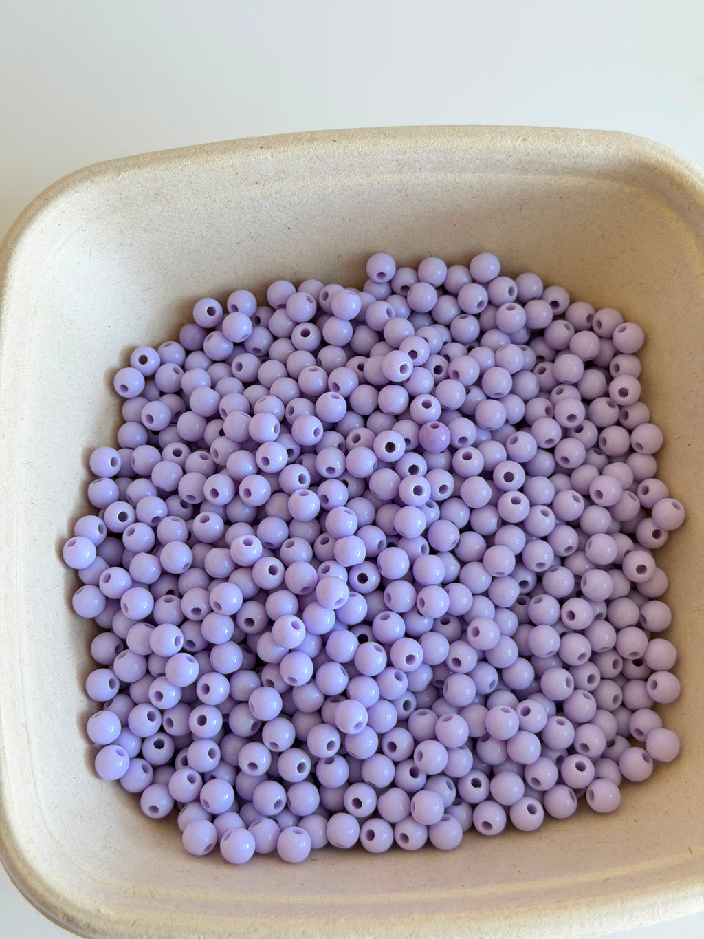 Lavender Round Acrylic Beads