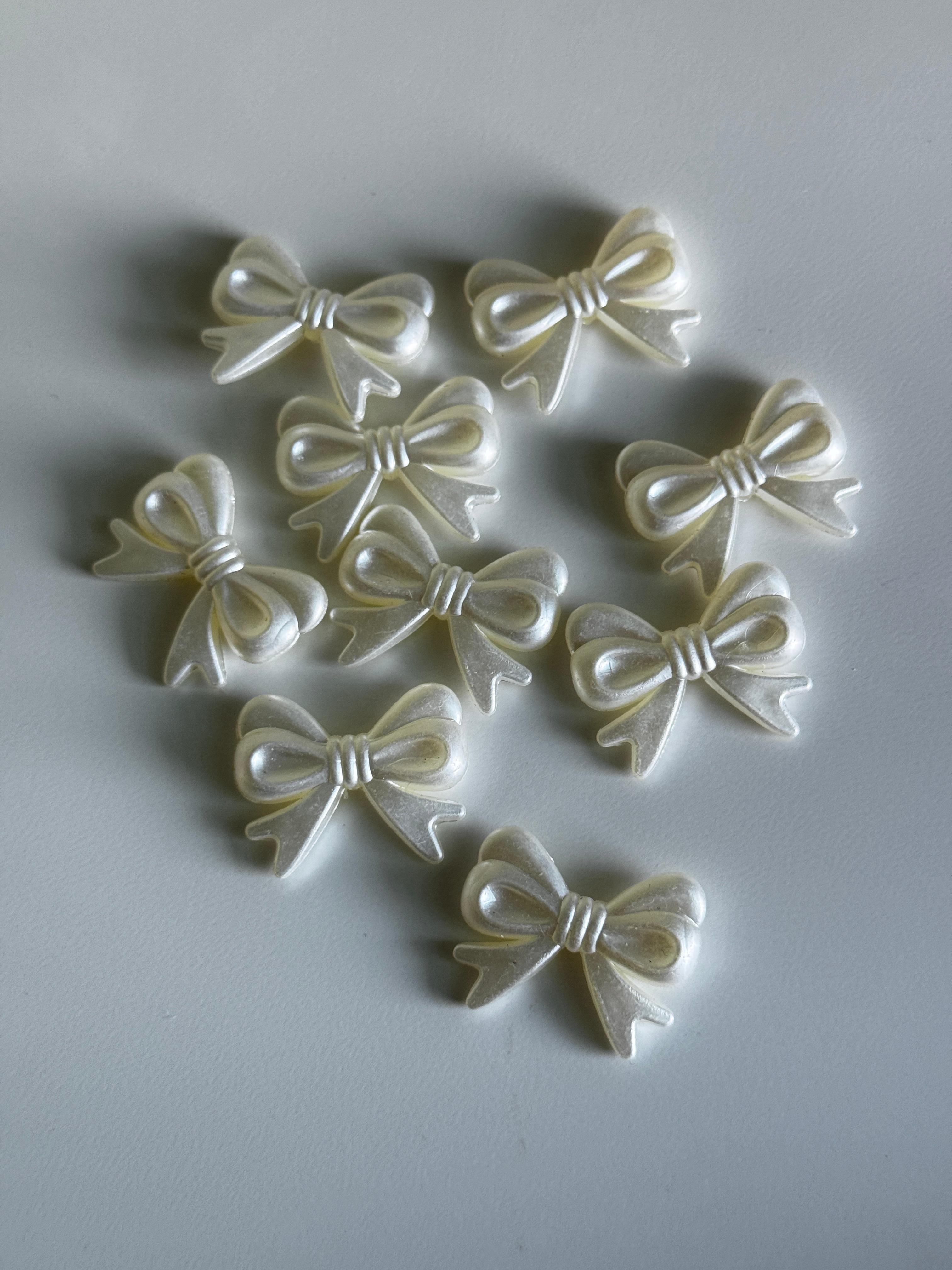 Pearl Bow Acrylic Charms