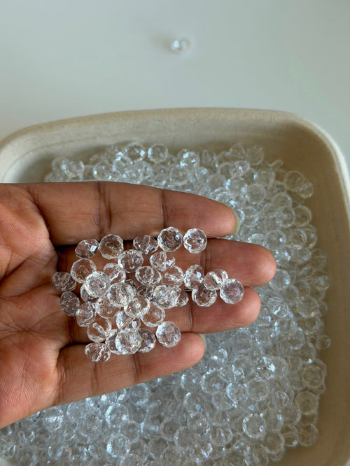 Clear Crystal Faceted Beads
