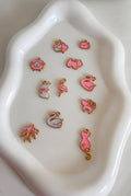 Cute Pink Animal Enamel Charms Mix.