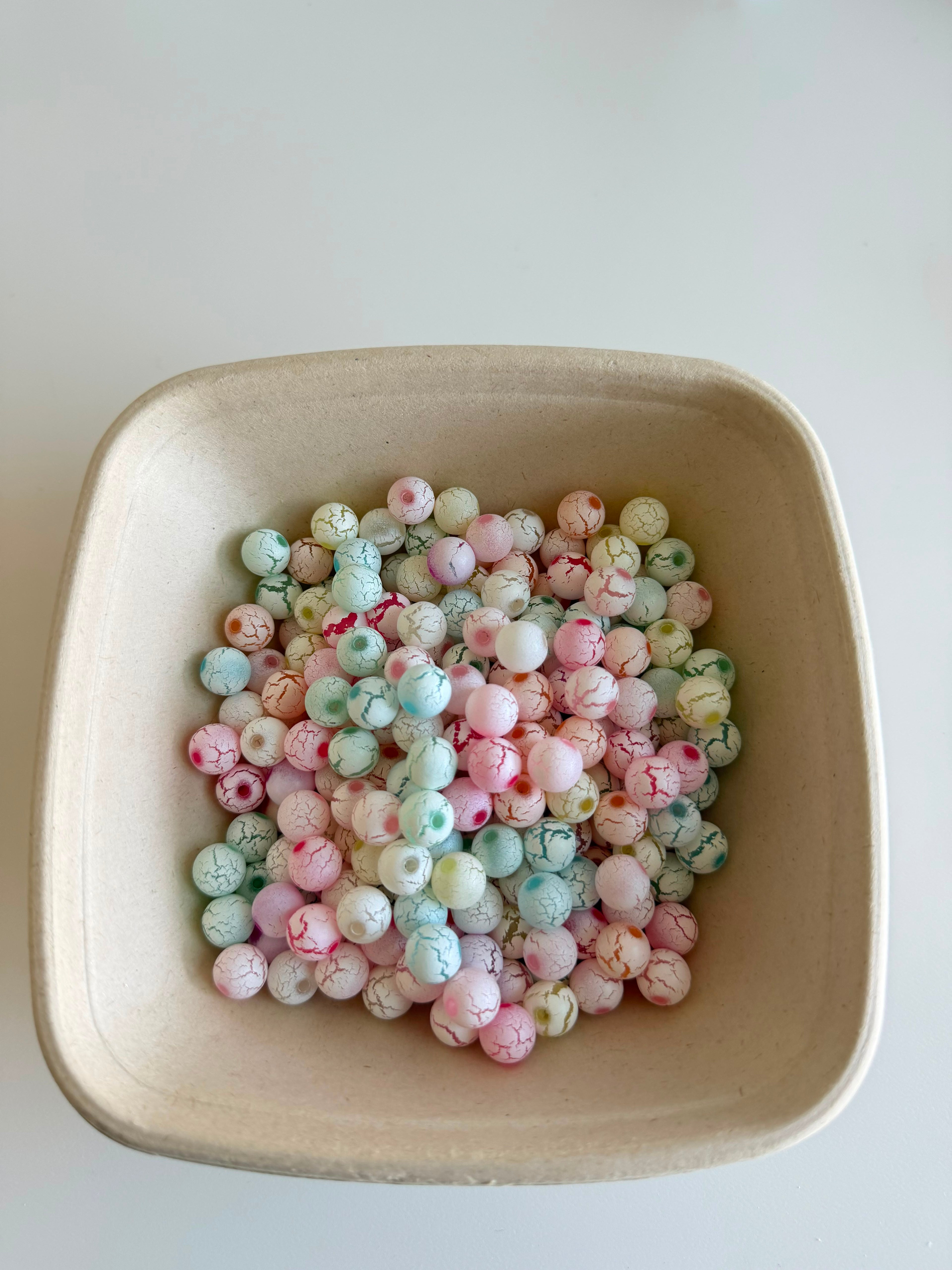 Pastel Crackle Beads Mix