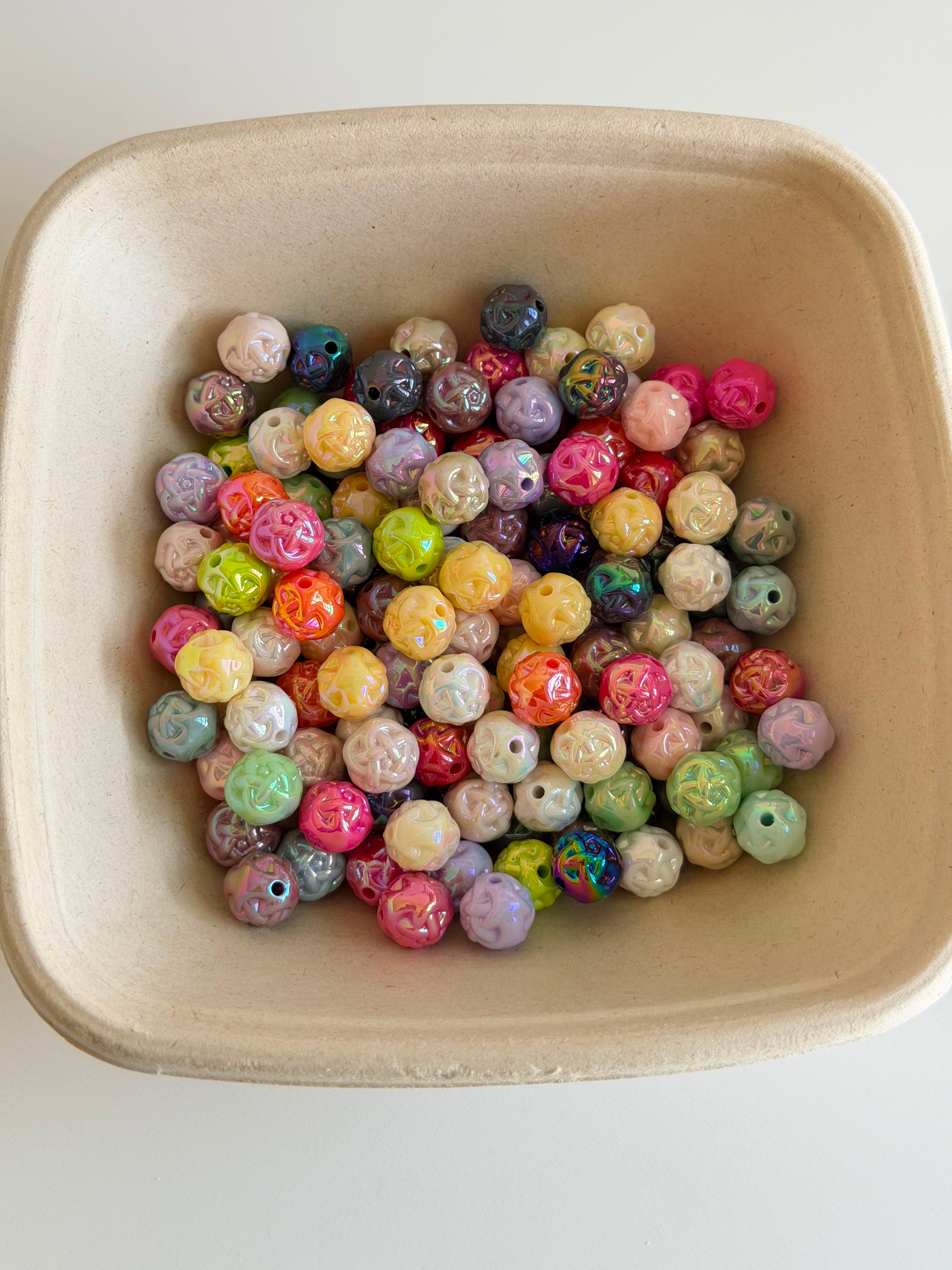 Iridescent Rose Beads Mix
