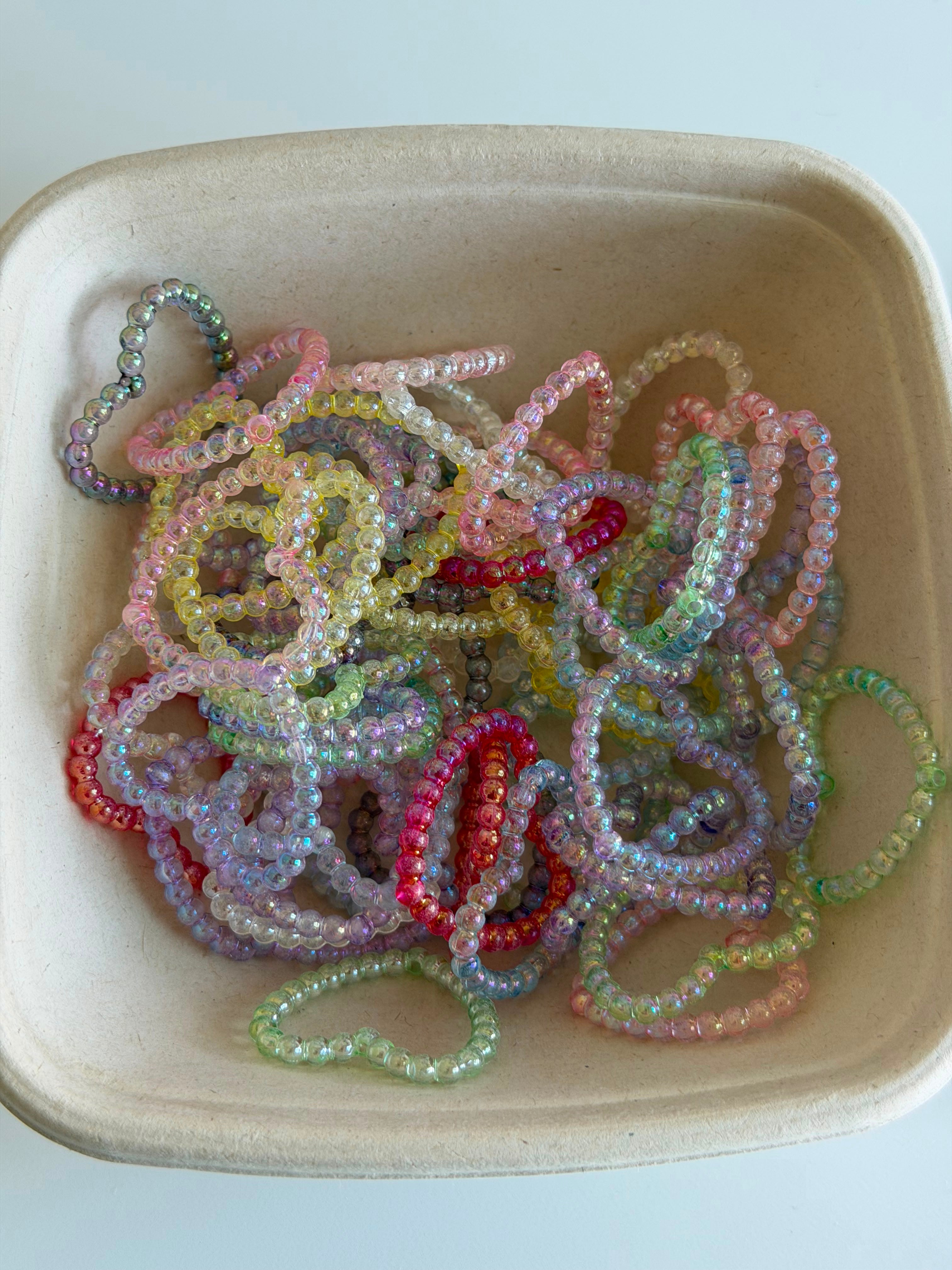 Beaded Heart Charms