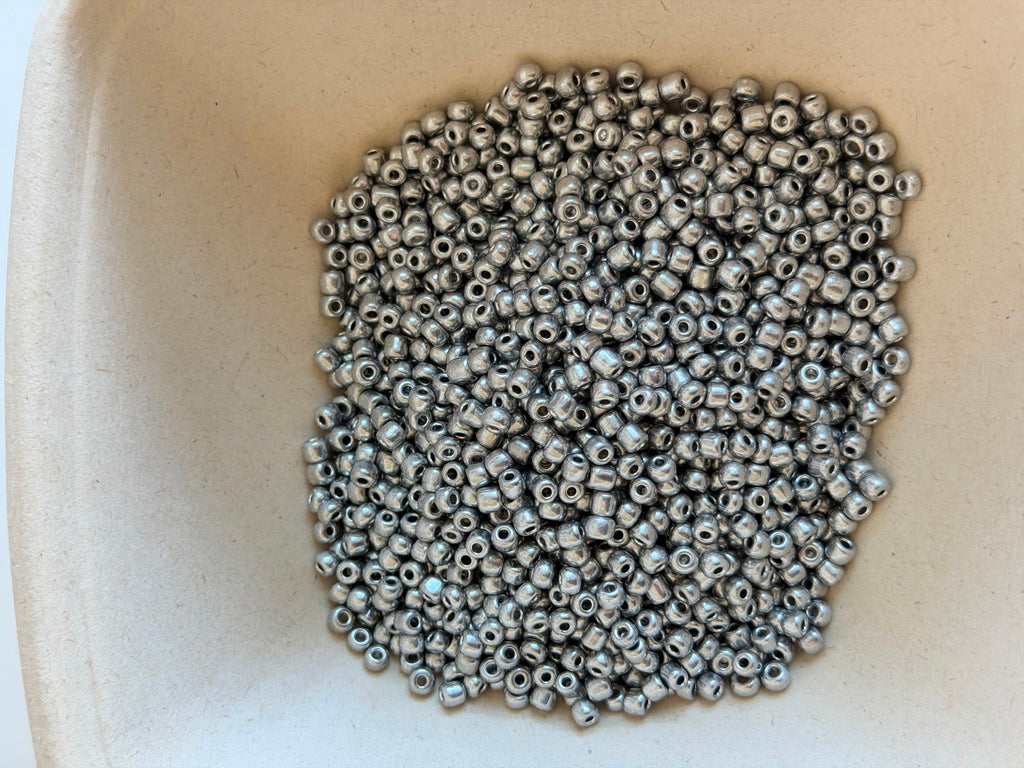 Metallic Silver Seed Beads