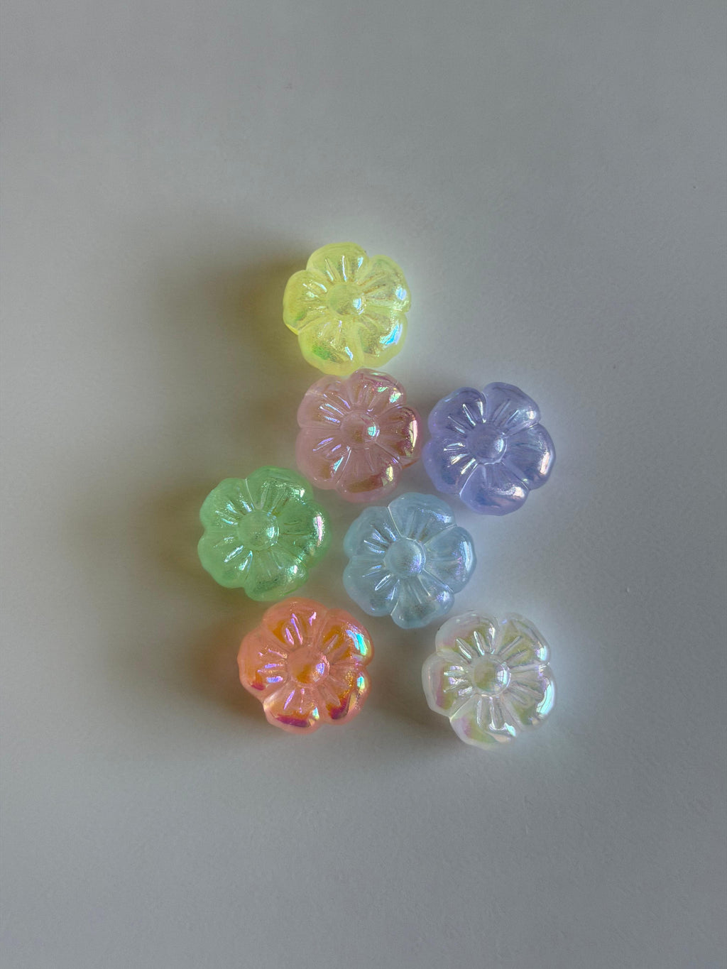 Iridescent Flower Beads