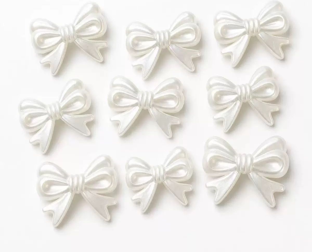 Pearl Bow Acrylic Charms